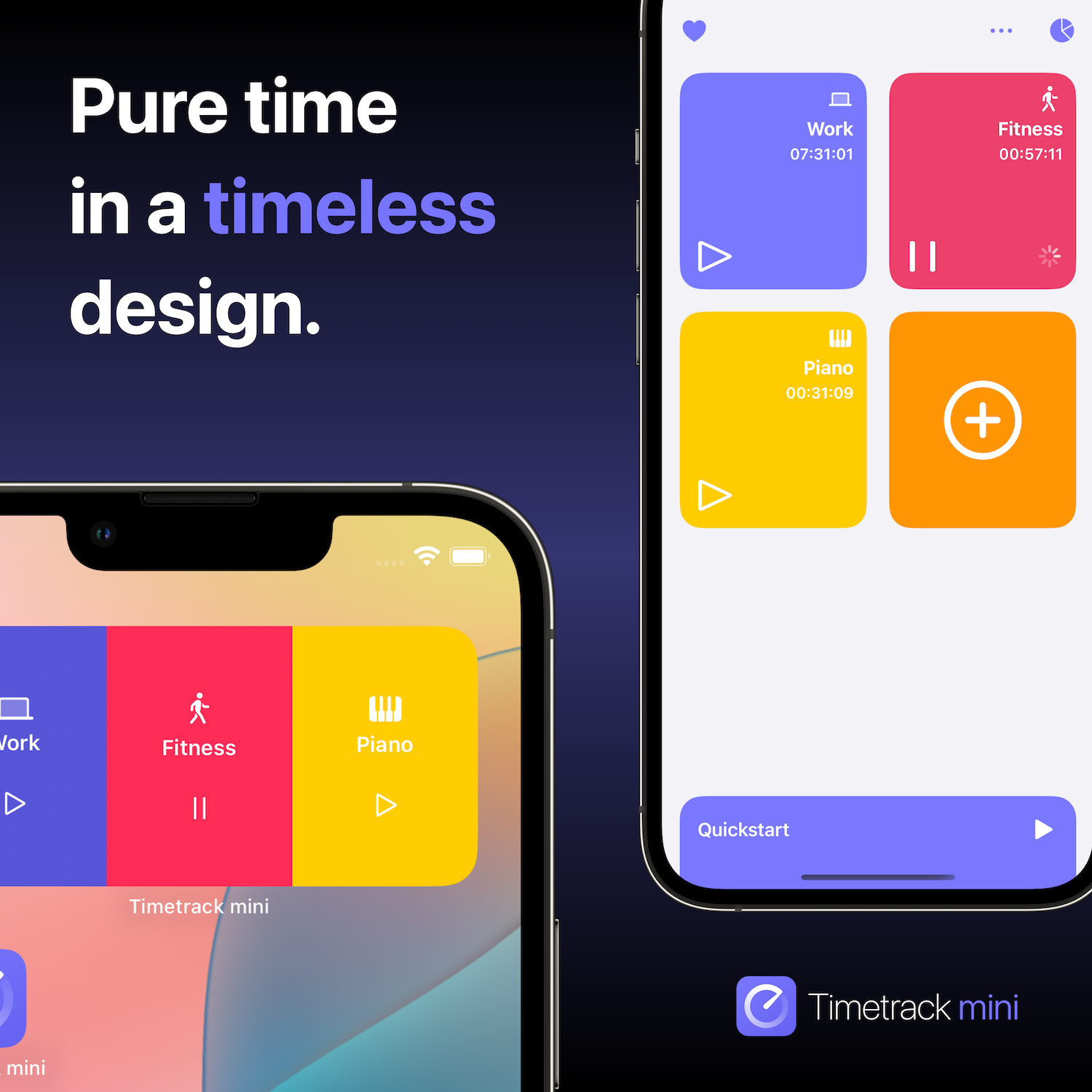 Timetrack mini – The minimalistic time tracker for the iPhone.